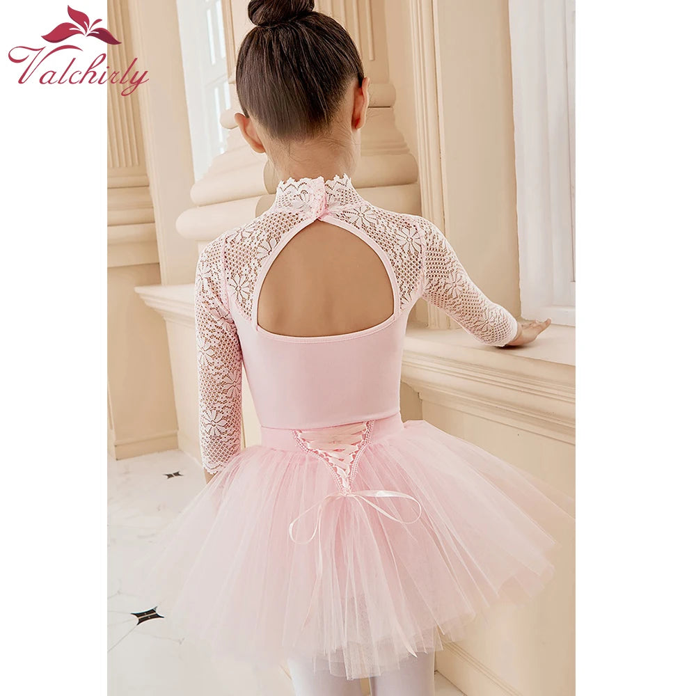 Justaucorps manches longues dentelle avec ou sans jupe DEOTILLE