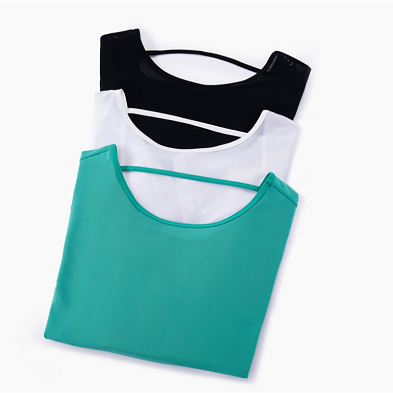 T-shirt manches courtes dos croisé ouvert