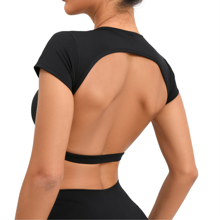 Top court manches courtes dos nu Lucia