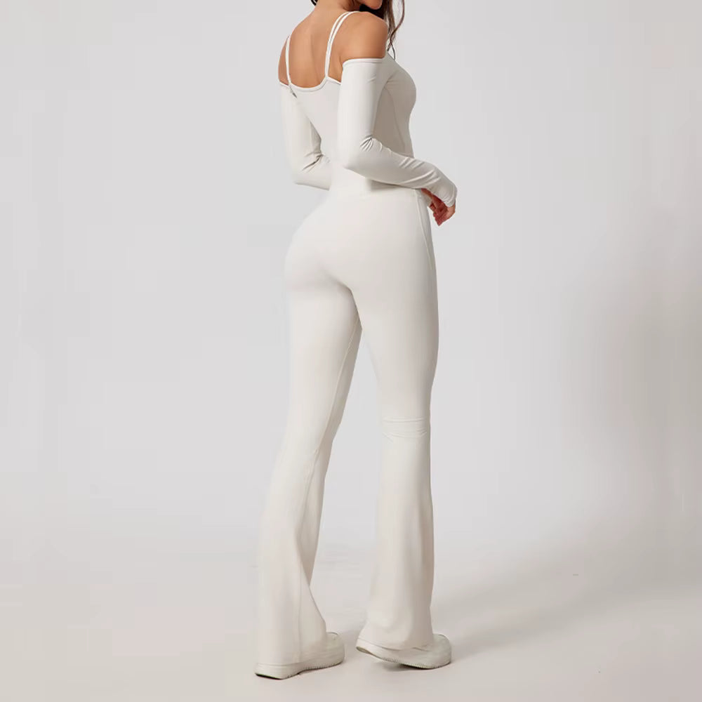 Combinaison manches longues épaules nues sans couture Isilde