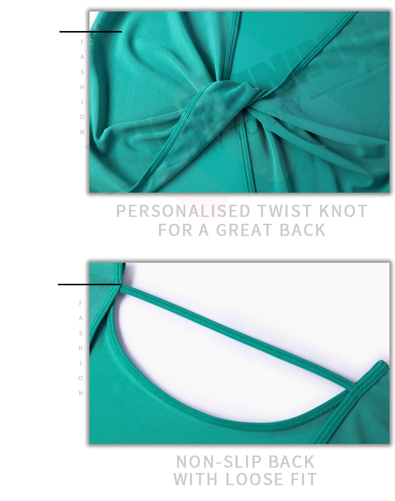 T-shirt manches courtes dos croisé ouvert