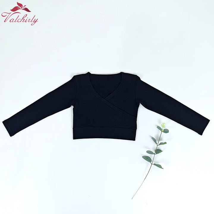 Top croisé manches longues filles