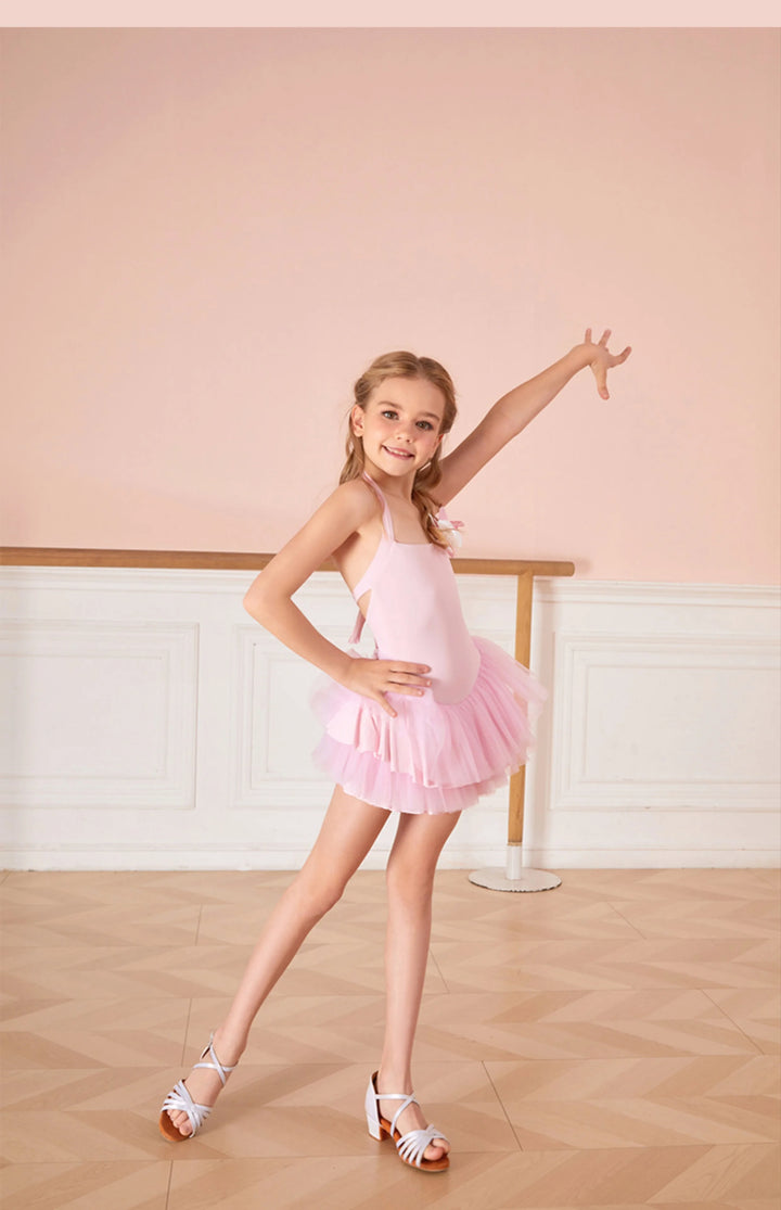 Robe justaucorps sans manches jupette dentelle Roselyne