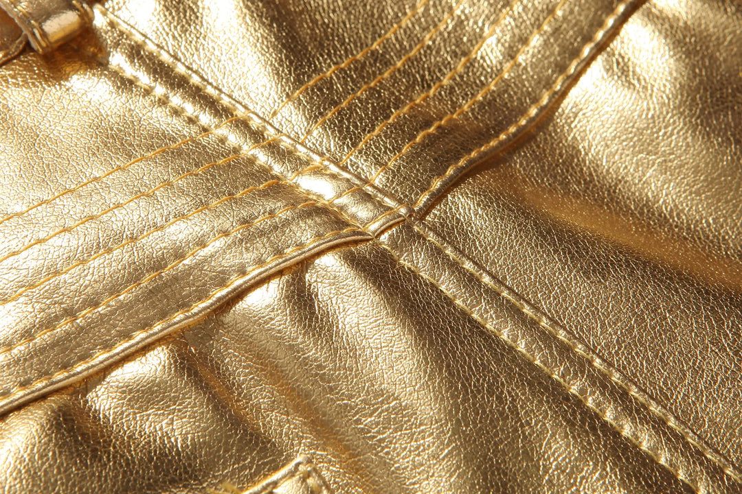 Pantalon PU brillant pour hommes