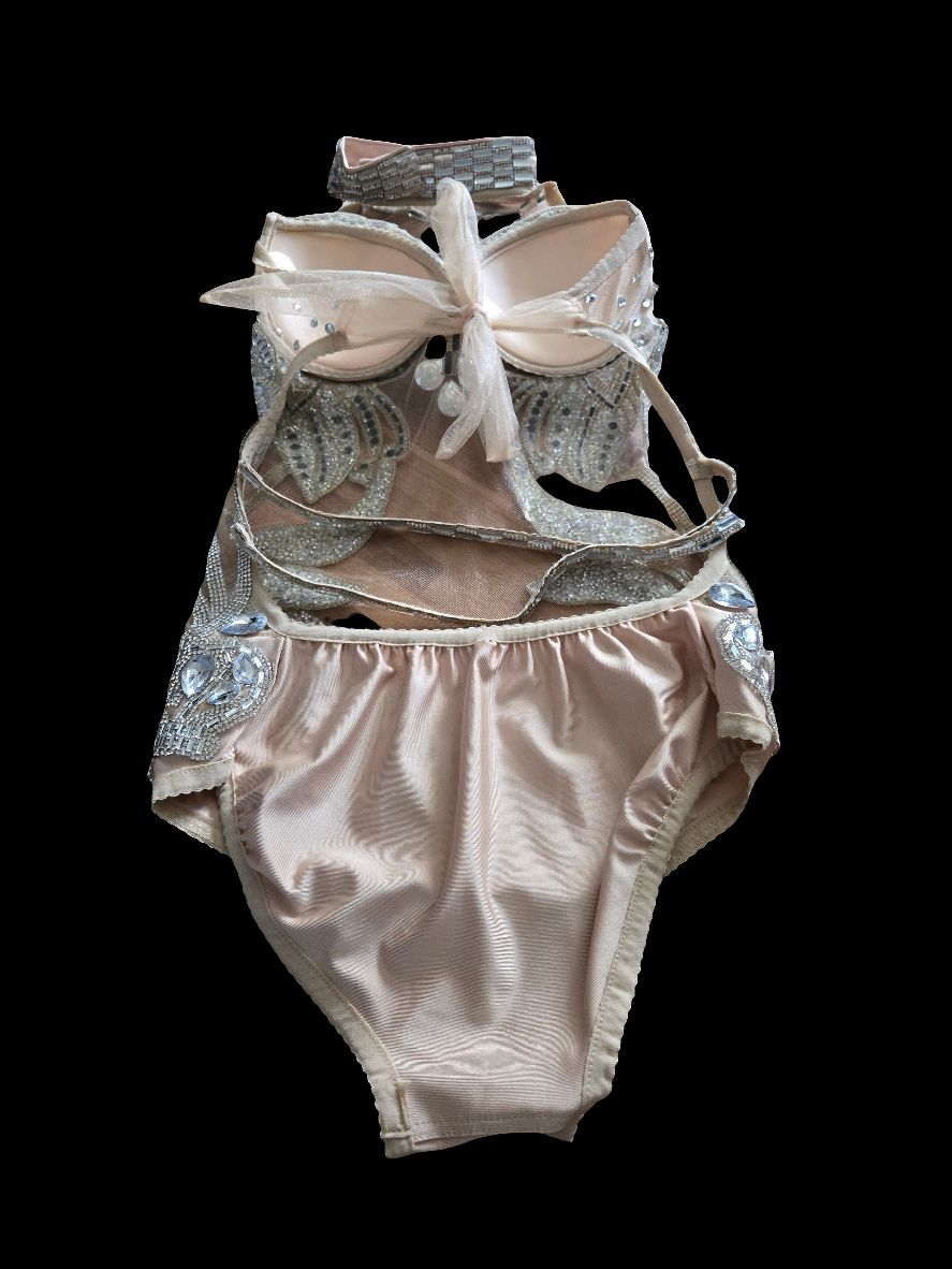 Justaucorps Sparkly Silver Crystals or ou argent