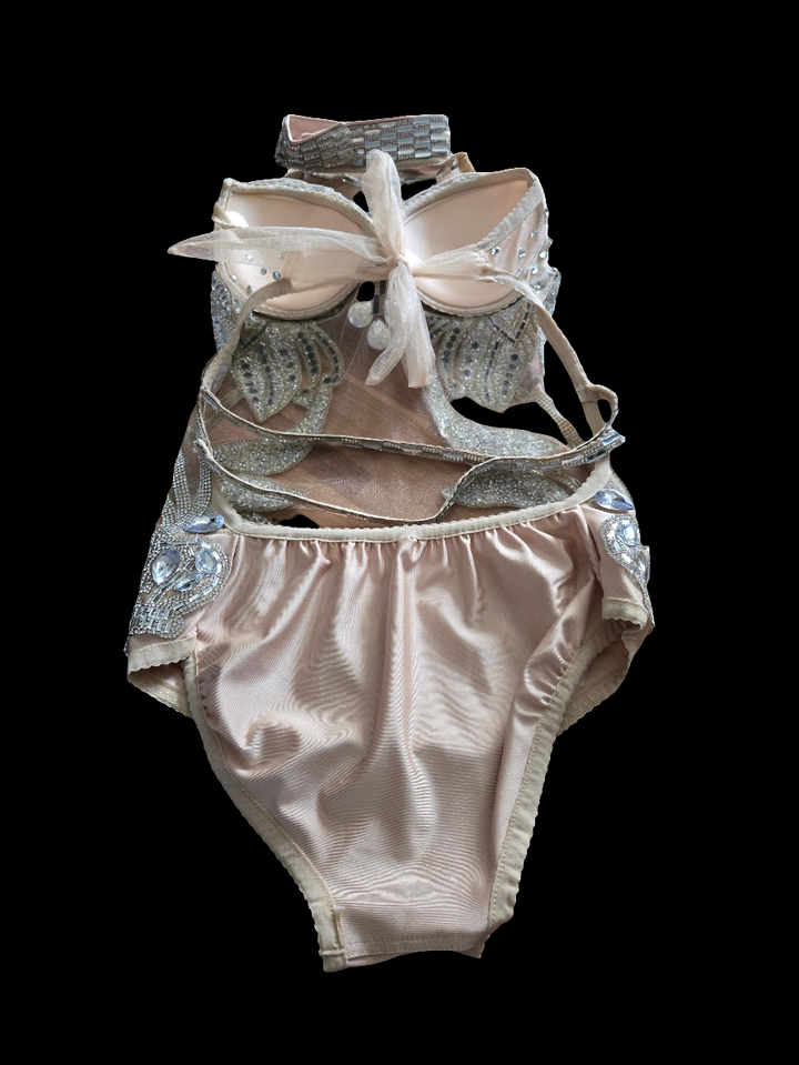 Justaucorps Sparkly Silver Crystals or ou argent