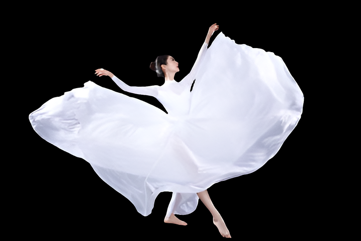 Jupe longue ample en mousseline transparente