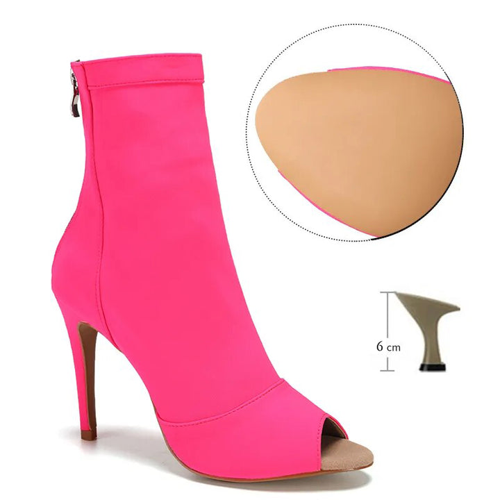 Bottines danse Assa rose Talons de 6 à 10cm