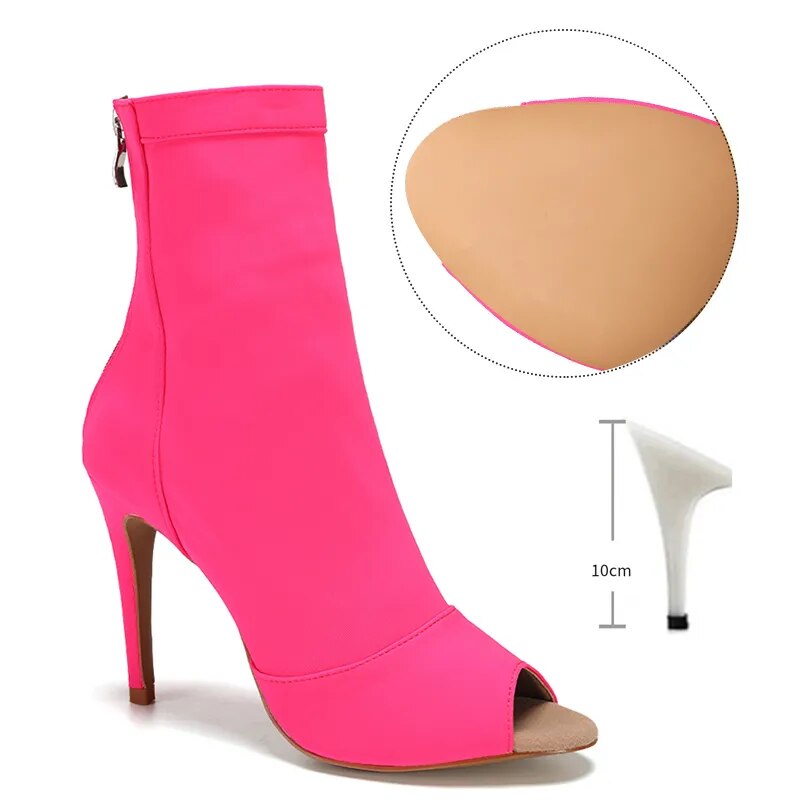 Bottines danse Assa rose Talons de 6 à 10cm