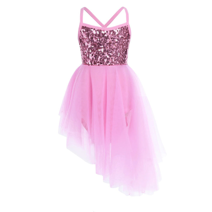 Robe justaucorps paillettes avec bretelles Meryem 4-6 ans