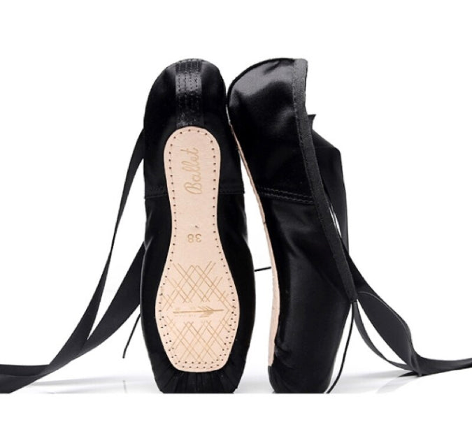 Chaussons Pointes satin noir avec ou sans protections