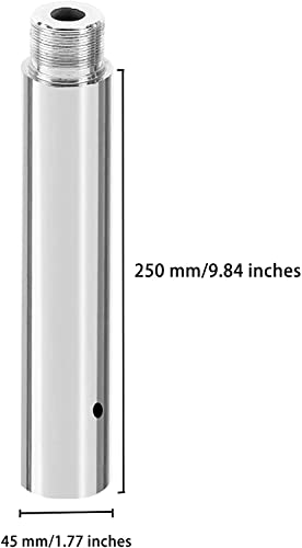 Extension pour barre Pole Dance tube argent 45mn longueur 125mm à 500mm