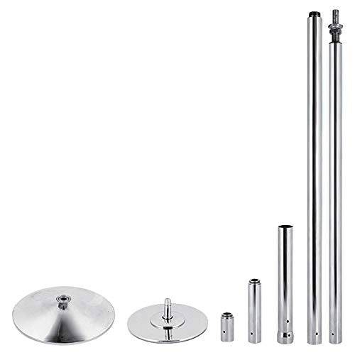 Barre de Pole Dance chromée rotative réglable 222,5-280cm