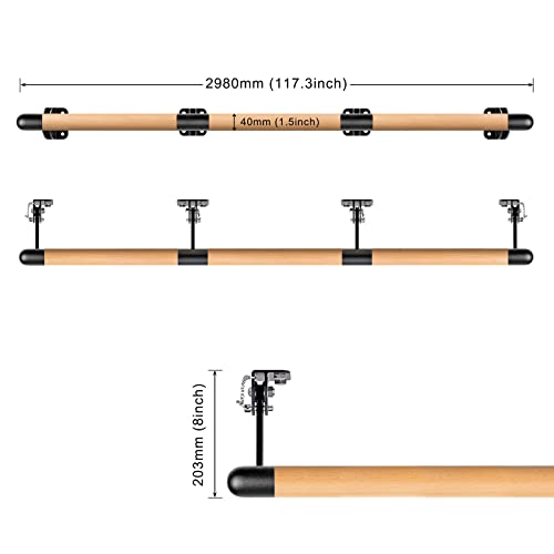 Barre Traditionnelle en Bois Massif Extensible