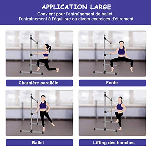 Barre de danse classique double hauteur réglable 125 x 71 x 119cm