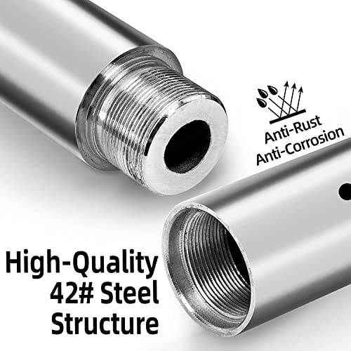 Extension pour barre Pole Dance tube argent 45mn longueur 125mm à 500mm