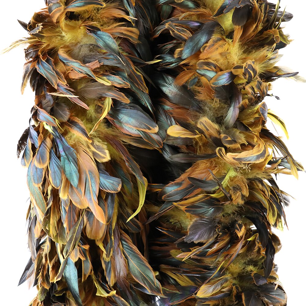 Boa en plumes de coq 2m bicolore