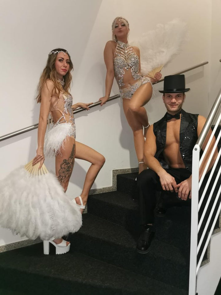 Justaucorps Sparkly Silver Crystals or ou argent