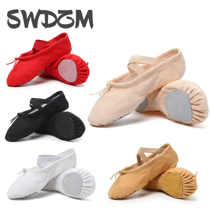 Chaussons demi-pointes bi-semelle rouge T37