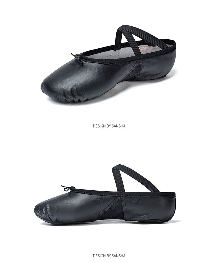 Chaussons demi-pointes en cuir Sansha