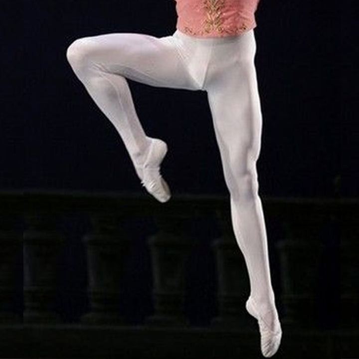 Collant danse avec pieds pour homme coloris noir ou blanc
