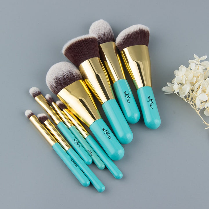 Set de 9 pinceaux maquillage Visage et Yeux