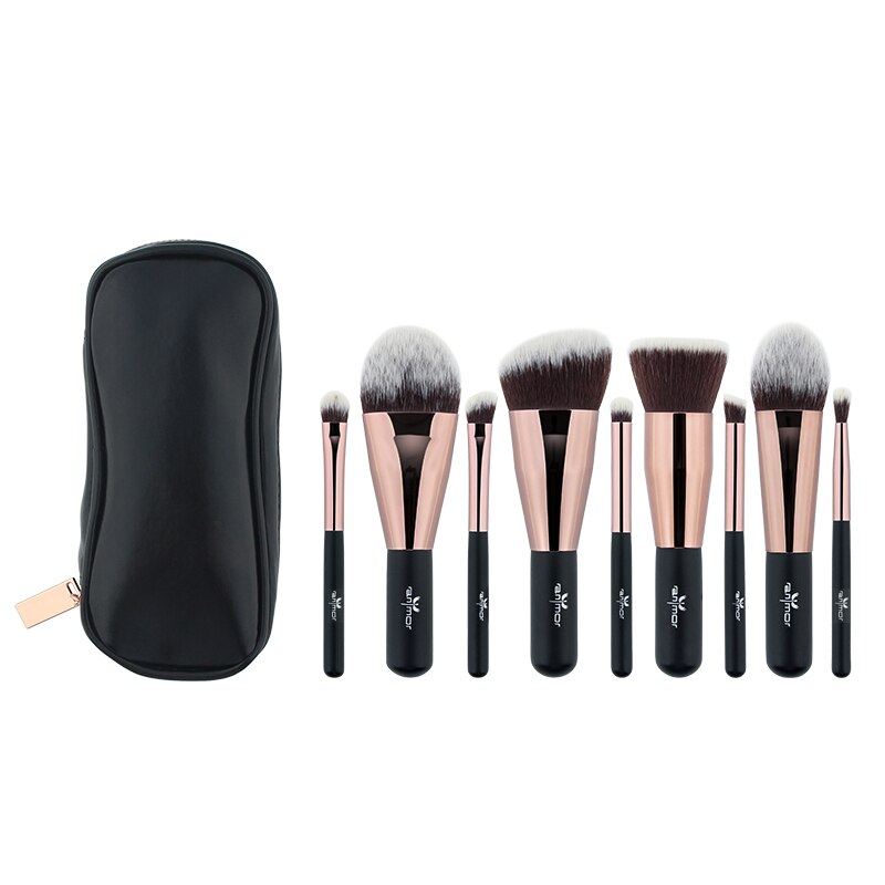 Set de 9 pinceaux à maquillage visage et yeux