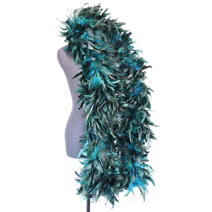 Boa en plumes de coq 2m bicolore