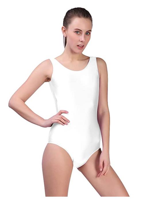 Justaucorps col rond sans manches Nathalie