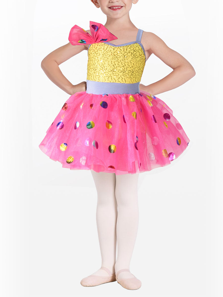 Costume Lola tutu or et rose paillettes
