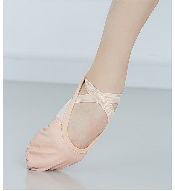 Chaussons demi-pointes en cuir Sansha