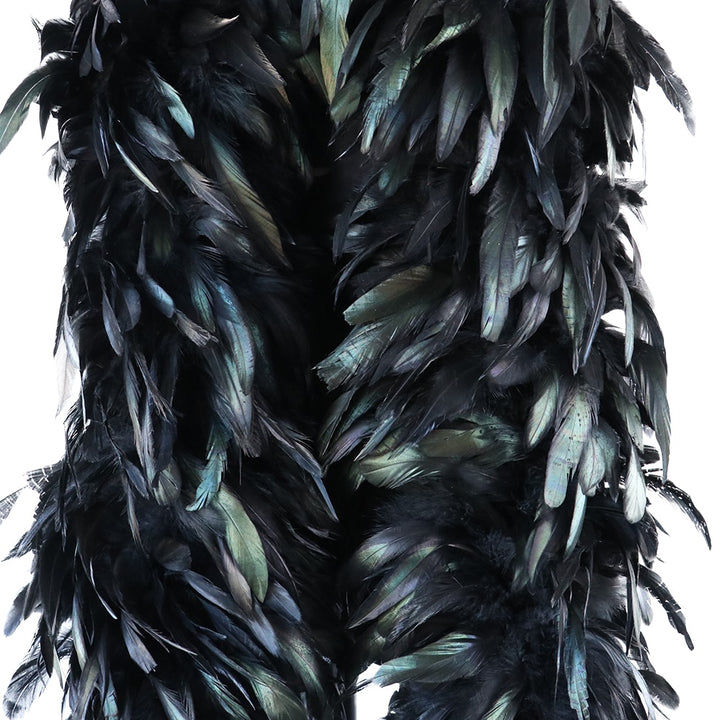 Boa en plumes de coq 2m bicolore