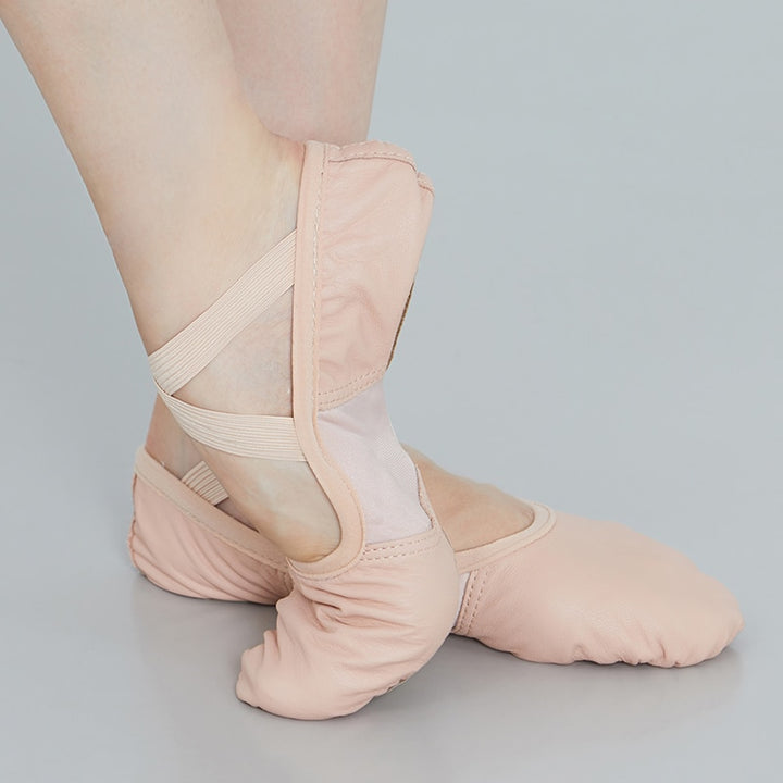 Chaussons demi-pointes en cuir Sansha