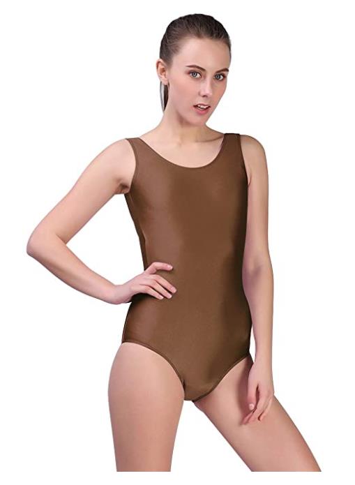 Justaucorps col rond sans manches Nathalie