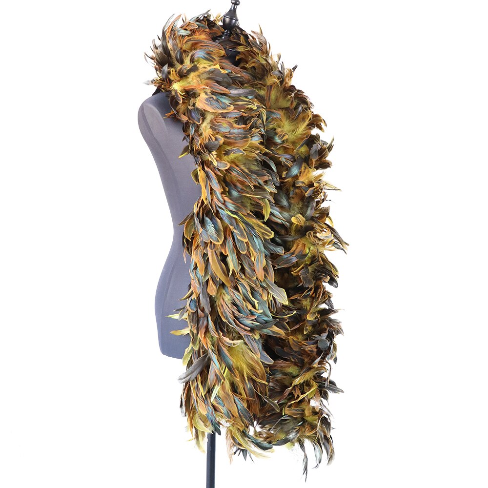 Boa en plumes de coq 2m bicolore