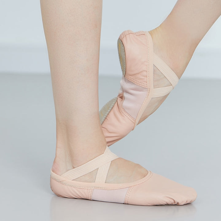 Chaussons demi-pointes en cuir Sansha