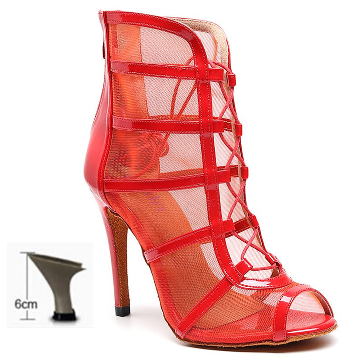 Bottines Ashwini rouge Talons de 6 à 10cm