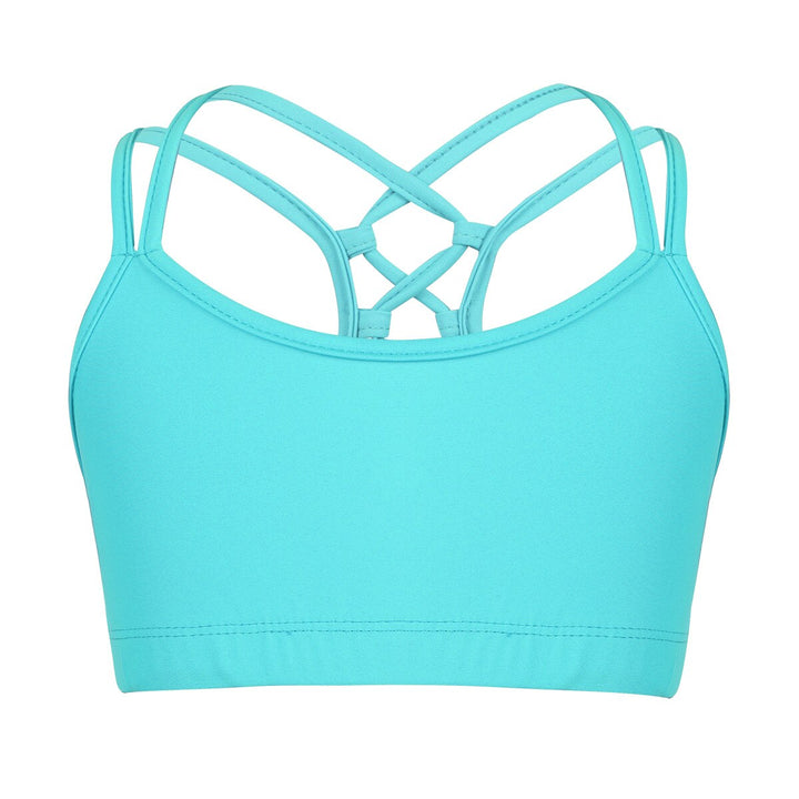 Brassière sport filles bretelles croisées au dos