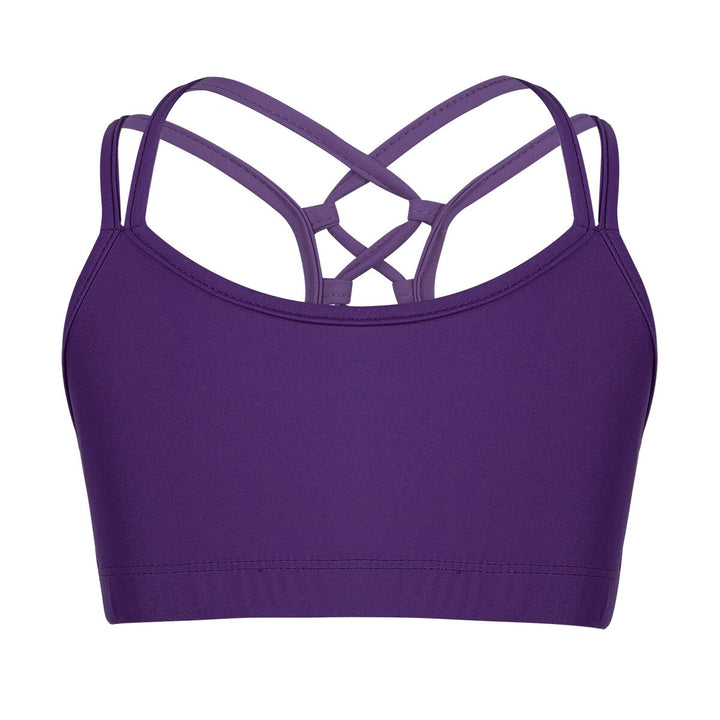 Brassière sport filles bretelles croisées au dos
