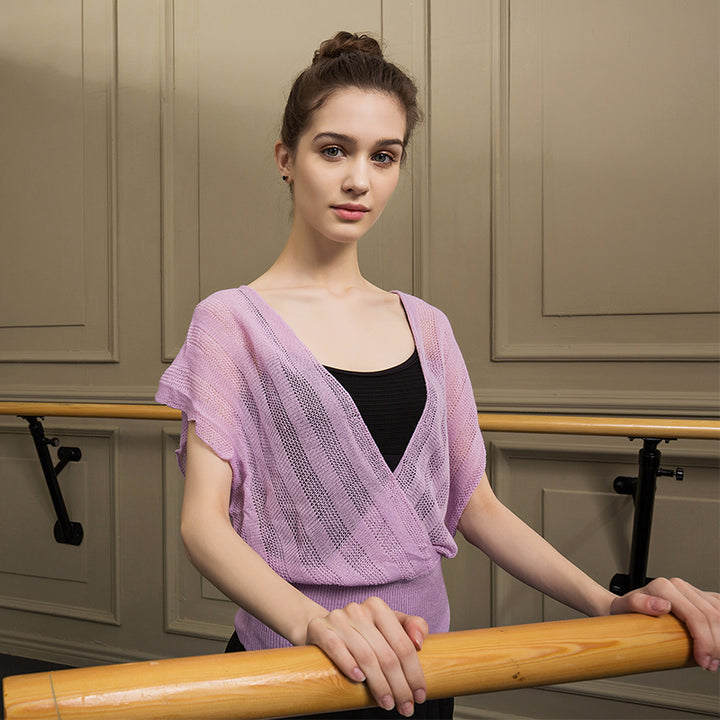 Top fantaisie maille légère et transparente 4 coloris au choix