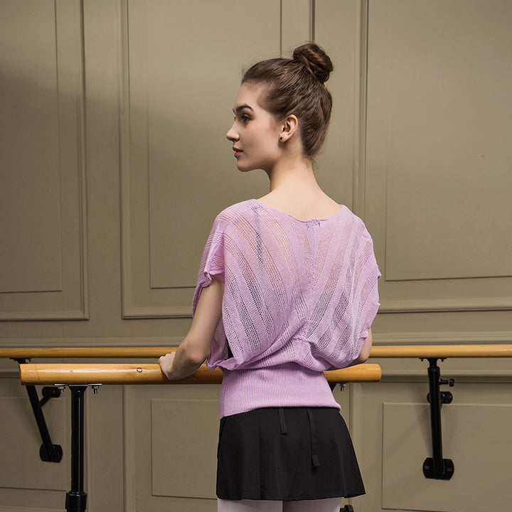 Top fantaisie maille légère et transparente 4 coloris au choix