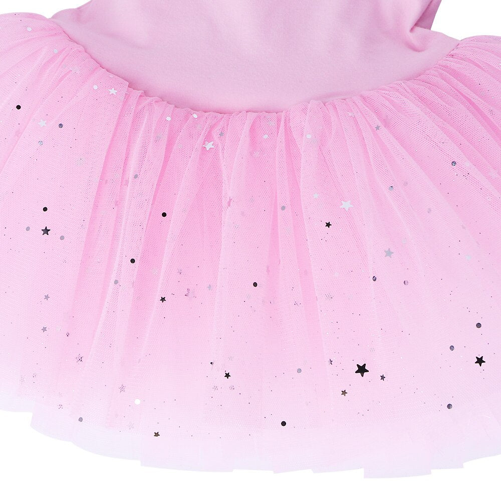 Justaucorps Tutu manches courtes strass et paillettes Kaia