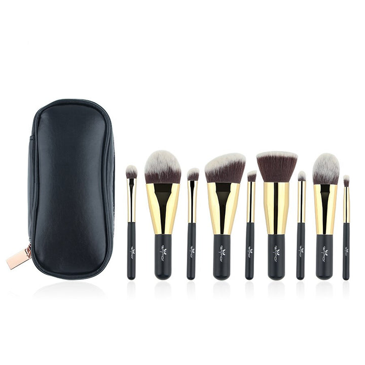 Set de 9 pinceaux à maquillage visage et yeux