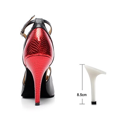 Chaussures de danse Maeva noir & rouge Talons de 6 à 10cm