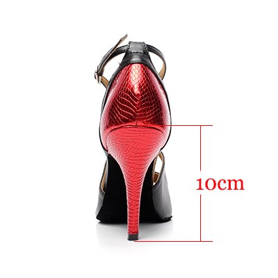 Chaussures de danse Maeva noir & rouge Talon 10cm