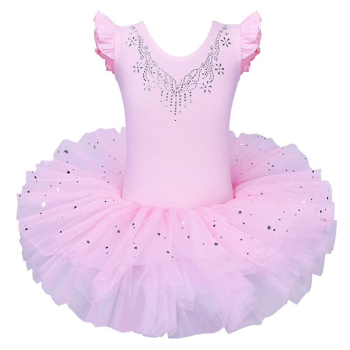 Justaucorps Tutu manches courtes strass et paillettes Kaia