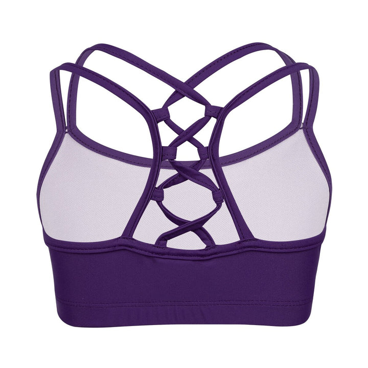 Brassière sport filles bretelles croisées au dos