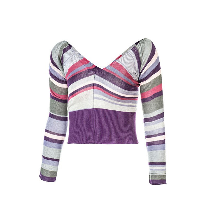 Pull en maille multicolore Sansha 3 coloris au choix