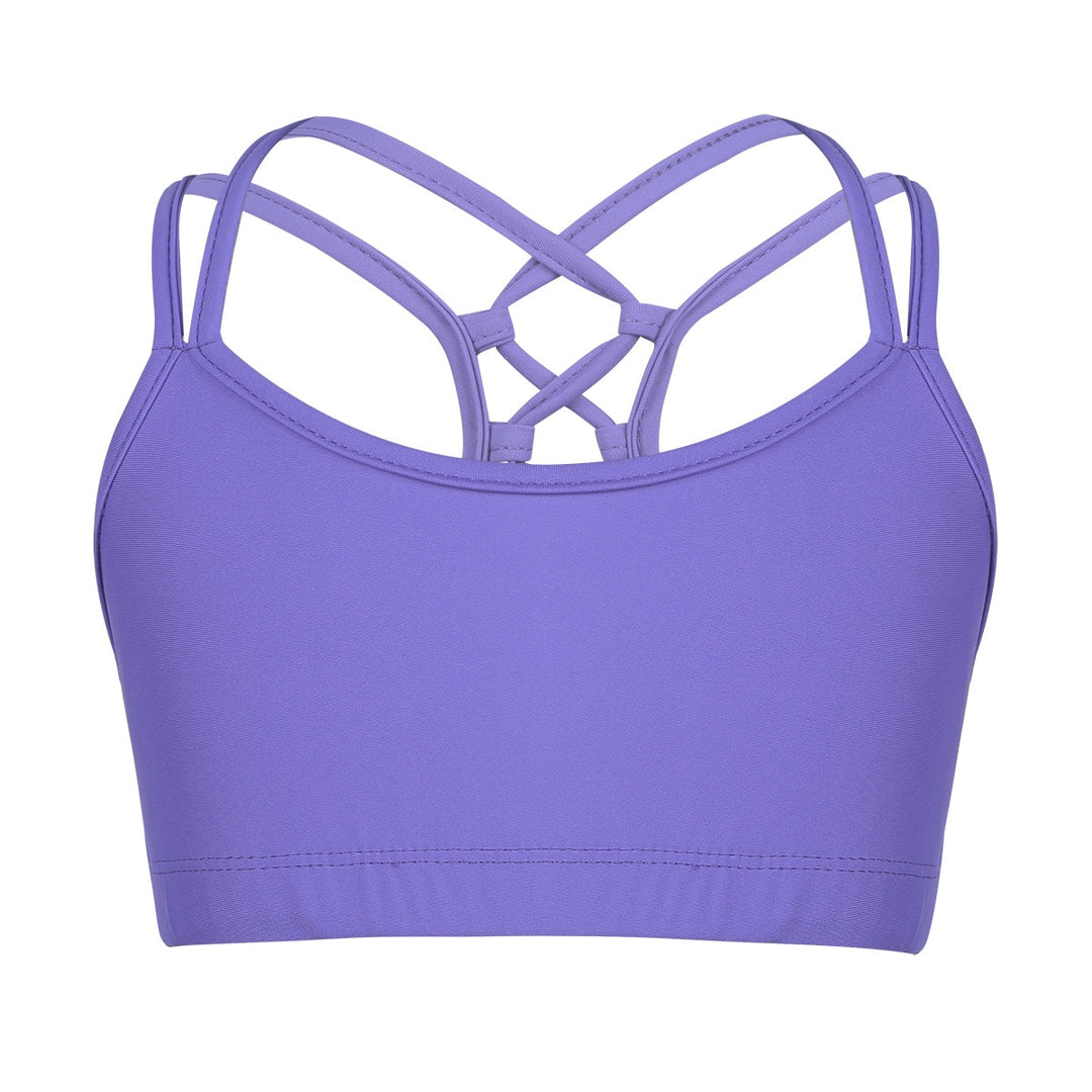 Brassière sport filles bretelles croisées au dos