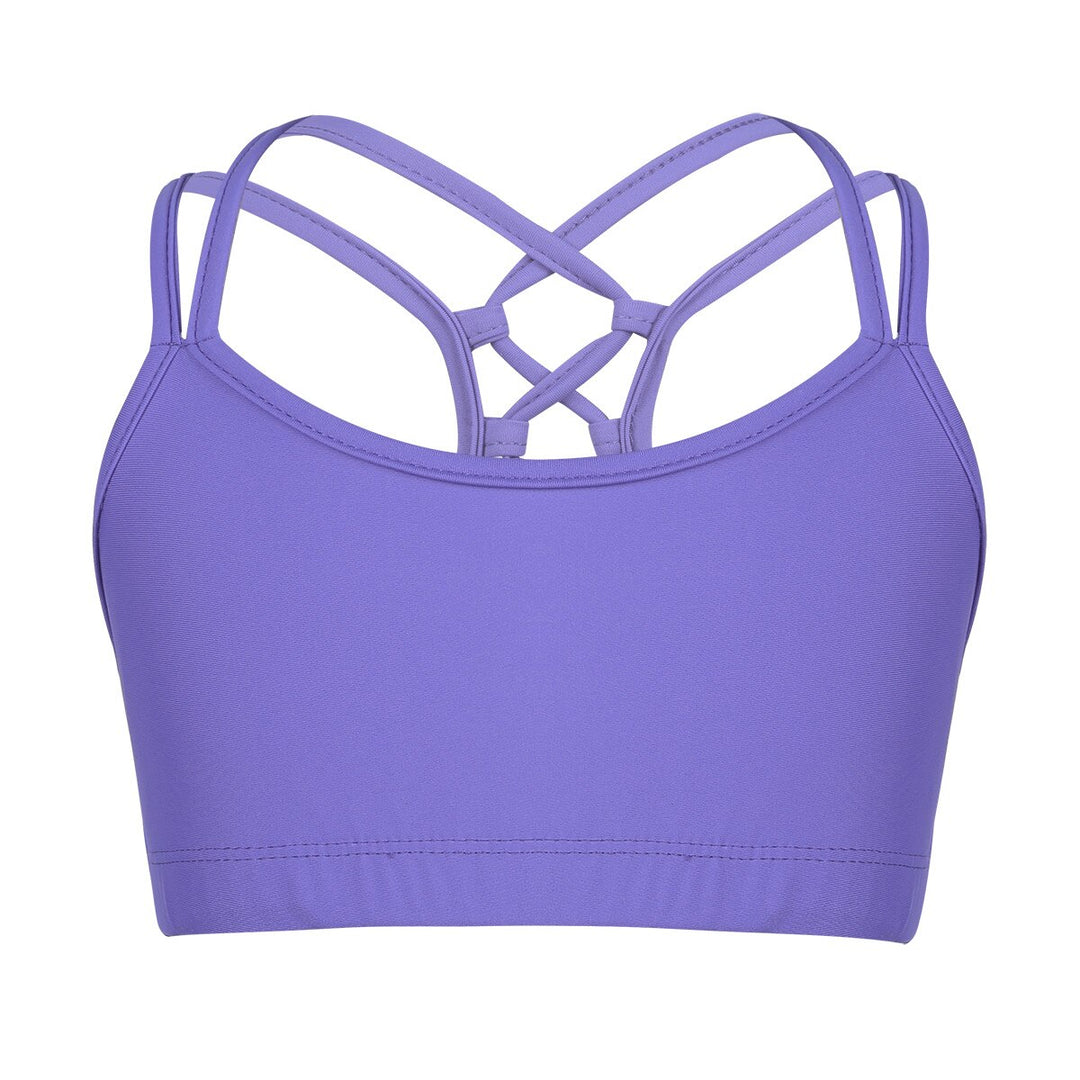 Brassière sport filles bretelles croisées au dos